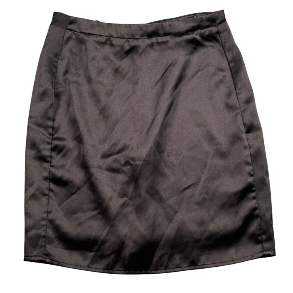 Sincerely Jules Satin Mini Skirt Womens S Black Coquette Quiet Luxury Y2K